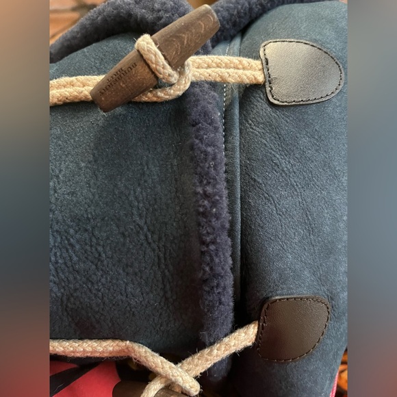 Burberry shearling jacket navy toggle size 14 - Picture 4 of 16